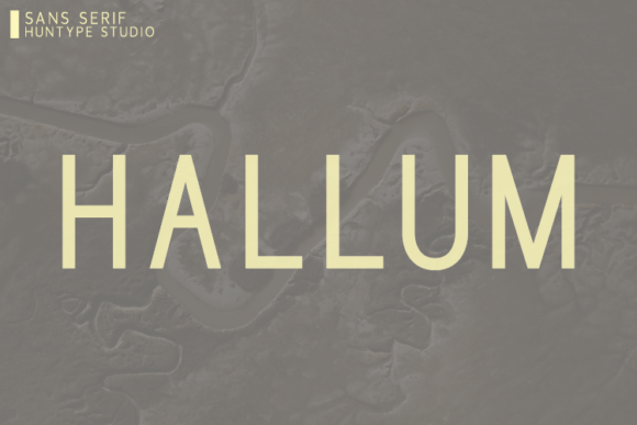 Hallum: A Minimal Sans Serif Typeface for Clean Handmade Branding
